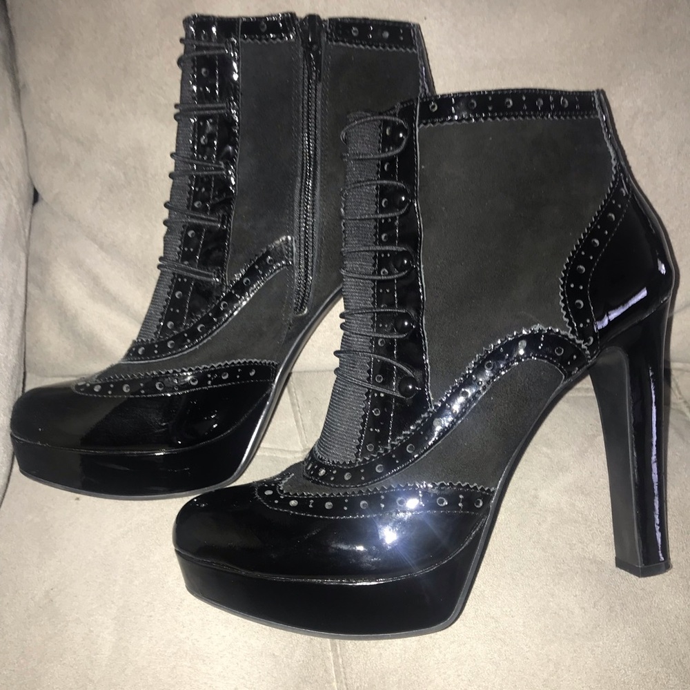 Gianni Bini black patent leather boots - Picture 5 of 9